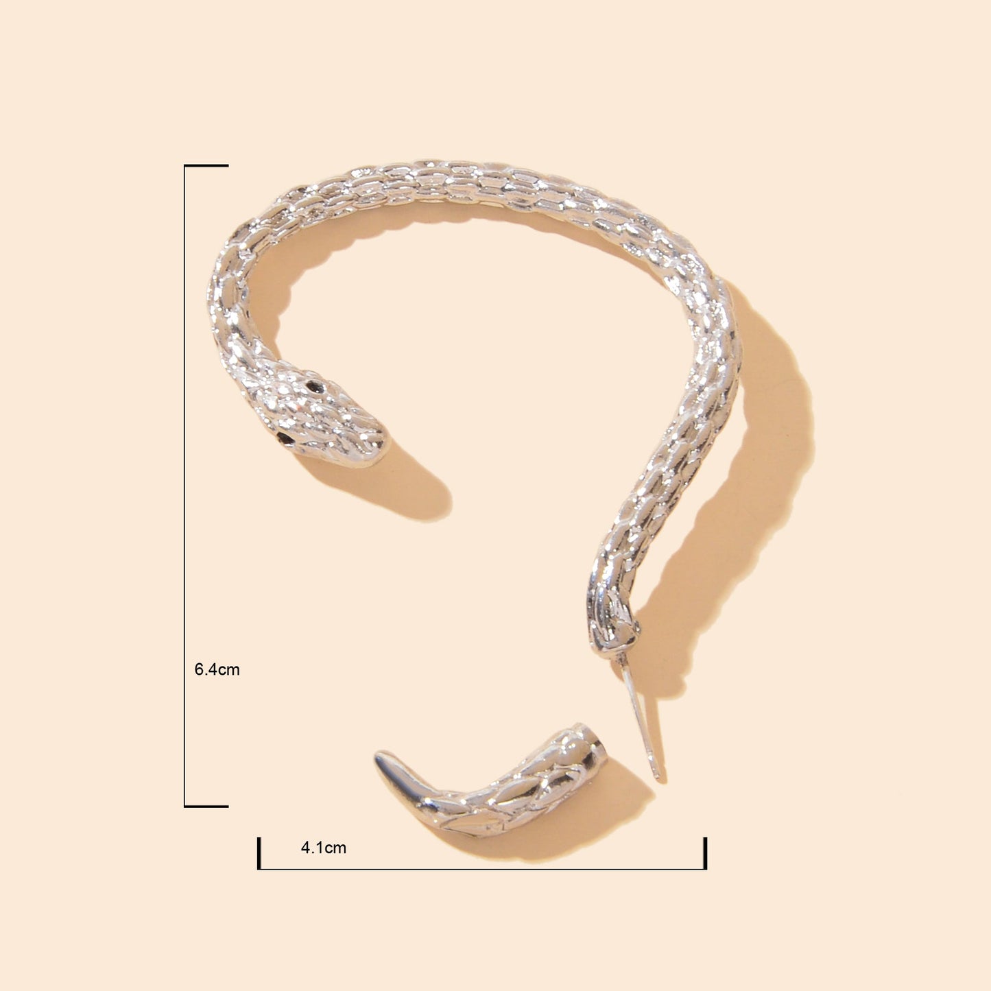 Orecchino a Serpente Effetto Piercing