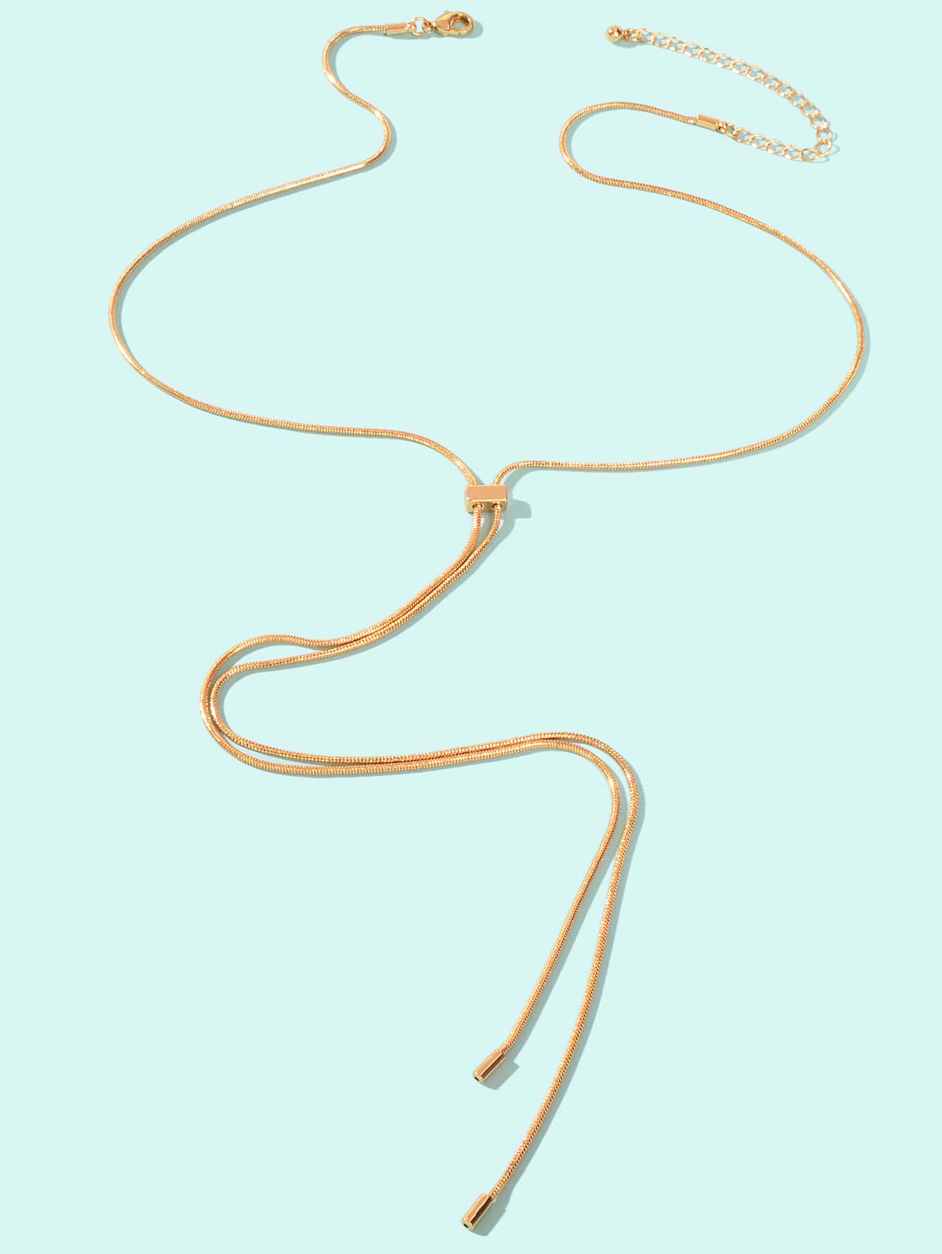 Collana Lariat a Catena Serpentine Regolabile