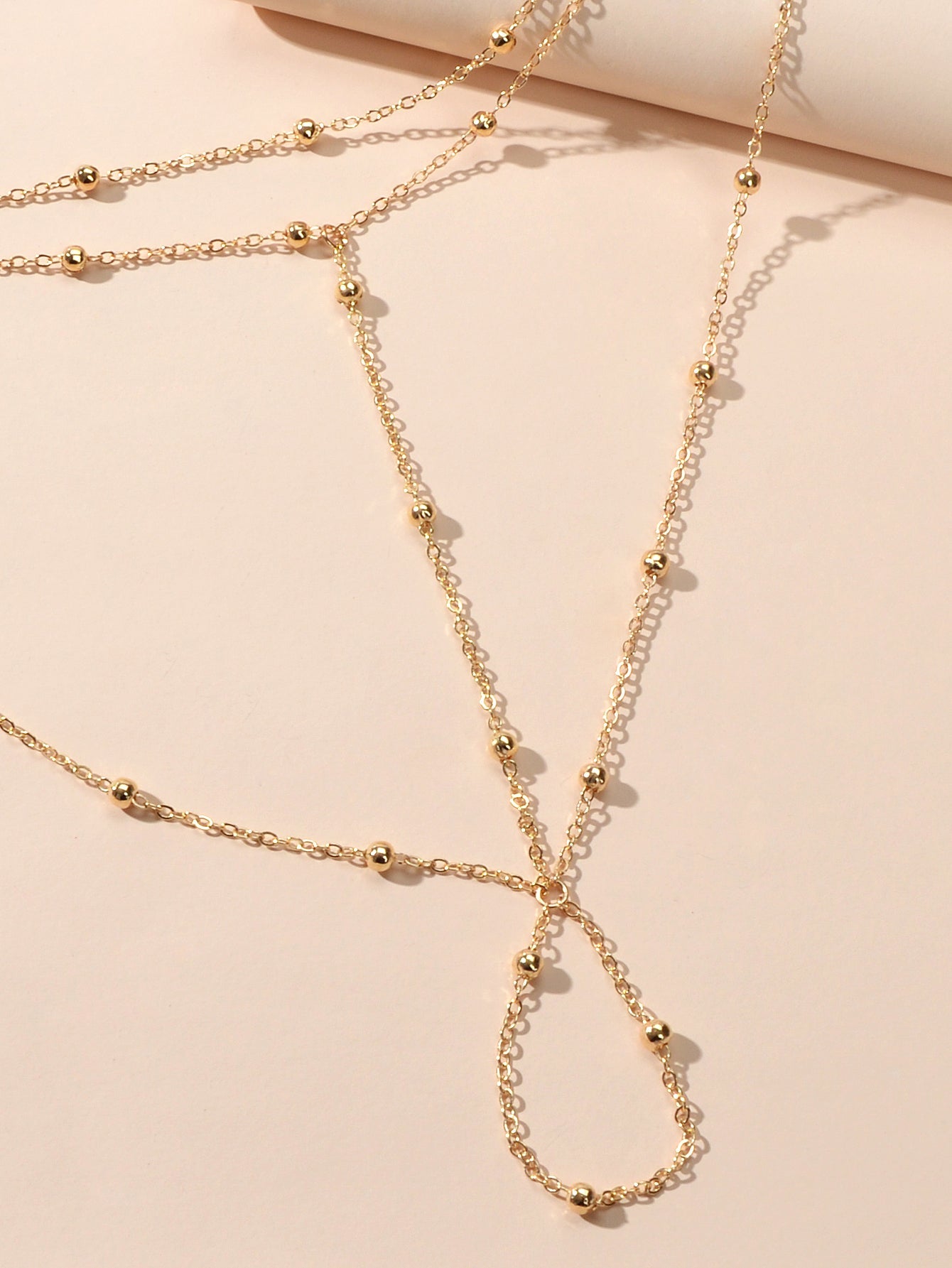 Catena Caviglia Boho Chic Color Oro Doppio Strato