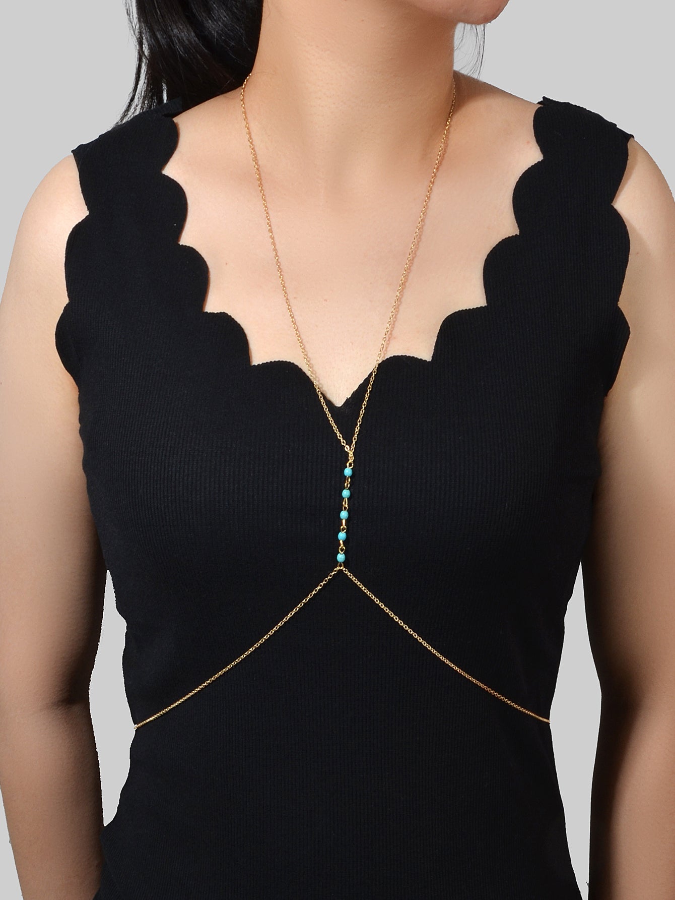 Sexy Turquoise Gold Silver Body Chain Beach Bikini Belly Waist Body Jewellery-2