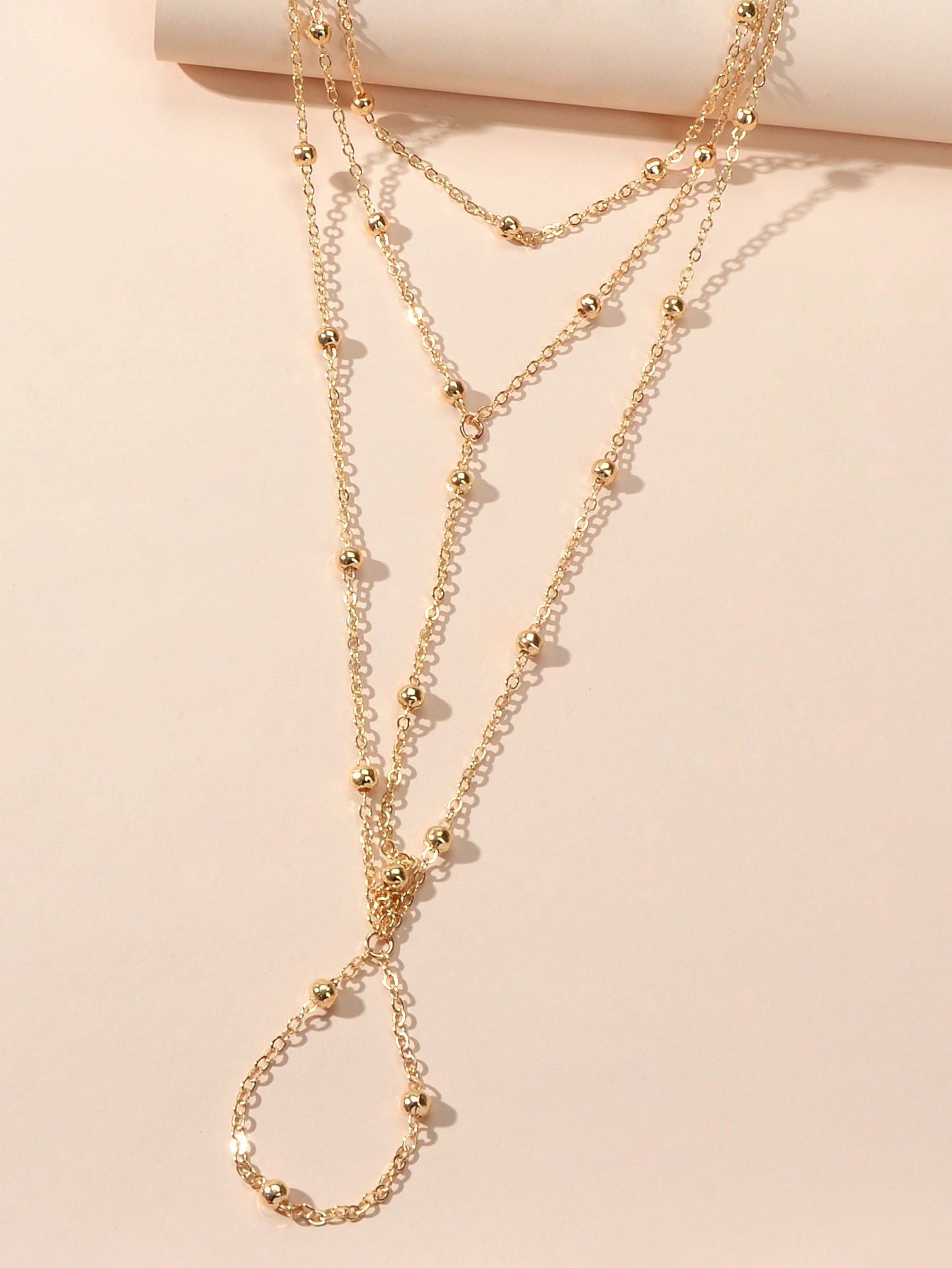 Catena Caviglia Boho Chic Color Oro Doppio Strato